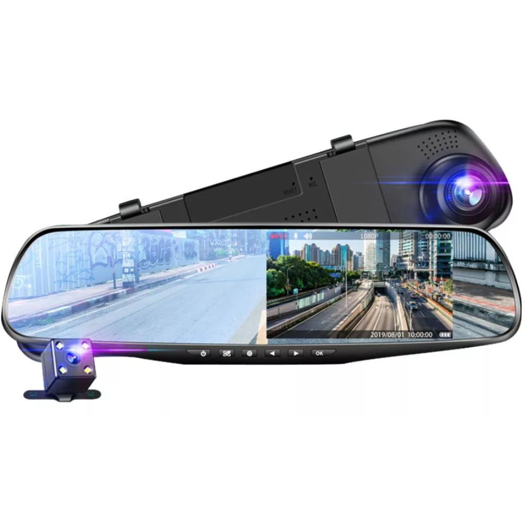 Espejo Retrovisor Con Doble Camara Dvr