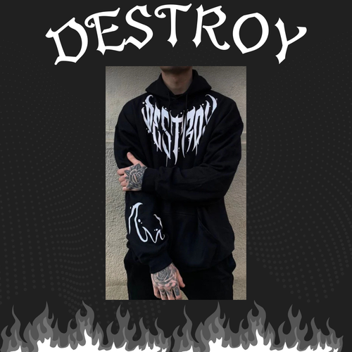 Hoodie oversize DESTROY